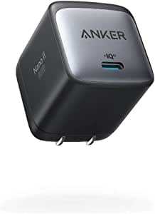 Anker Nano II 45W (PD 充電器 USB-C)【独自技術Anker GaN II採用/PD対応/PPS規格��対応/PSE技術基準適合/折りたたみ式プラグ】MacBook Windows PC iPad iPhone Galaxy Android スマートフォン ノートPC 各種 その他機器対応 (ブラック)