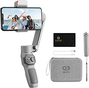 Zhiyun Smooth Q3 コンボ 3軸スマホジンバルスタビライザー 手ブレ補正 LEDライト内蔵 iPhone/Android対応