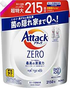 【Amazon.co.jp限定】 デカラクサイズ アタックZERO 洗濯洗剤 液体 アタック液体史上 最高の清潔力 詰め替え 2150ｇ 大容量