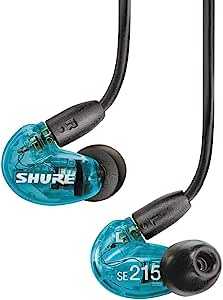 SHURE シュア 高遮音性イヤホン (有線タイプ) / SE215SPE-A トランススルーセントブルー : カナル型 【国内正規品/メーカー保証2年】