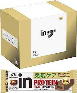 【Amazon.co.jp 限定】inバー プロテイン ブラウニー (15本入×1箱) プロテインバー 【機能性表示食品】 健康な人の免疫機能の維持をサポートする プラズマ乳酸菌1000億個配合 チョコ入りブラウニータイプ 高タンパク10g プロテインの働き強めるEルチン配合 森永製菓