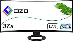 EIZO FlexScan EV3895-BK （37.5型/3840×1600/ウルトラワイド曲面モニター/アンチグレアIPS/疲れ目軽減/ブラック）