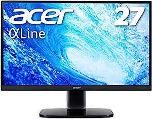 Acer モニター AlphaLine KA272Abmiix 27インチ VA 非光沢 フルHD 1ms(VRB)75Hz HDMI AMD FreeSync 広い視野角178° VESAマウント対応 スピーカー内蔵 チルト フリッカーレス ブルーライト軽減 フレームレスデザイン