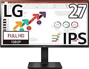 LG モニター ディスプレイ 27BP450Y-B 27インチ IPS フルHD ビジネスモニター/高さ調整/ピボット/スイベル/フリッカーセーフ/ブルーライト低減モード /3年安心・無輝点保証