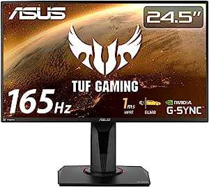 ASUSTek ゲーミングモニター TUF Gaming VG259QR 24.5インチ/フルHD/IPS/165Hz/1ms/PS5対応/G-Sync compatible/DP,HDMIx2/3年保証