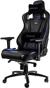 noblechairs EPIC ゲーミングチェア【 ブルー 】 日本正規代理店品 安定感のある座り心地 ドイツ「Caseking」が手がけるチェアブランド ノーブルチェアーズ エピック NBL-PU-BLU-003