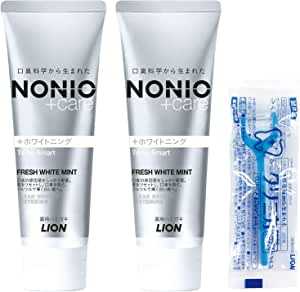 NONIO(ノニオ) プラス ホワイトニング [医薬部外品] ハミガキ (高濃度フッ素 1450ppm配合) セット ミント 130g×2個+Y字フロス