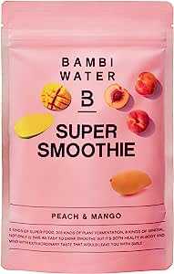 BAMBI WATER スーパースムージー 200g (ピーチマンゴー味) スムージー 置き換えダイエット スーパーフード 酵素ドリンク 低カロリー 食物繊維 レアシュガー 甘い