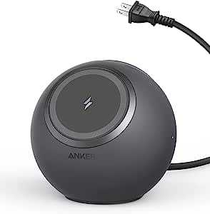 Anker 637 Magnetic Charging Station (MagGo) (マグネット式 8-in-1 ワイヤレス充電ステーション)【ワイヤレス出力 (7.5W) / AC差込口 3口 / USB-C 2ポート / USB-A 2ポート / PSE技術基準適合】iPhone/MacBook/Windows PC/iPad/スマー�トフォン その他機器対応 (ブラック)