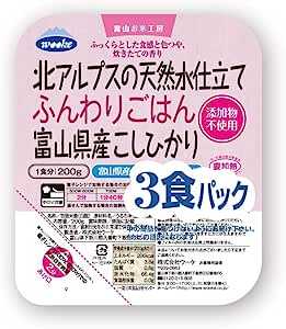 ウーケ ふんわりごはん 富山県産コシヒカリ (200g×3P)×8個