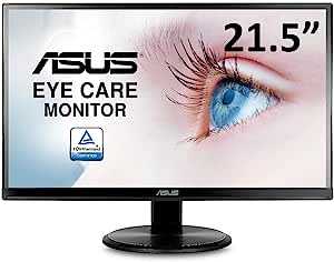 【Amazon.co.jp限定】ASUS モニター Eye Care VA229HR 21.5インチ FHD 1080p /フルD/IPS/75Hz/HDMI,D-sub/ブルーライト軽減/フリッカフリー/VESA対応/スピーカー/3年保証