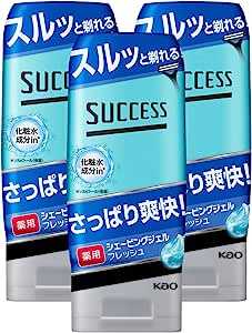 【まとめ買い】 サクセス 薬用シェービングジェル フレッシュタイプ 180g×3個セット