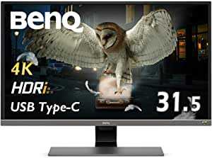 BenQ EW3270U 4K エンターテインメントモニター (31.5インチ/4K/HDR/VA/DCI-P3 95%/USB Type-C/HDMIx2/DP1.2/スピーカー/輝度自動調整機能(B.I.)搭載)