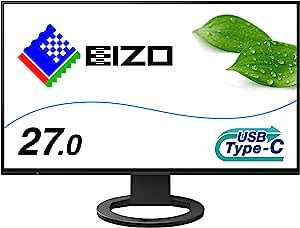 EIZO FlexScan EV2781-BK (27.0型モニター/2560×1440/USB Type-C対応/アンチグレアIPS/疲れ目軽減/ブラック)