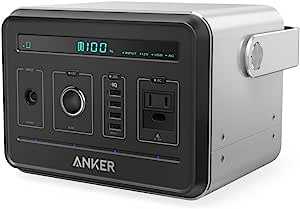 Anker PowerHouse (434Wh / 120,600mAh ポータブル電源) 【PSE認証済 / 静音インバーター / 正弦波 / USB & AC & DC出力対応 / PowerIQ搭載】 キャンプ、緊急・災害時バックアップ用電源 AK-A1701511