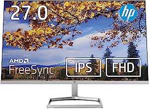 HP モニター M27f 27インチ フルHD 薄型 非光沢 IPSパネル スリムベゼル 背面ブラック 3年保証（型番：2H0N1AA-AAAA）