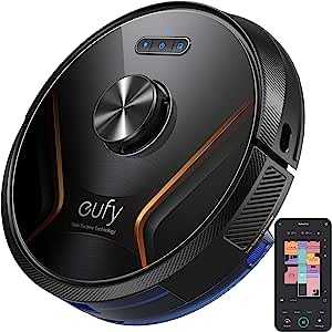 Anker Eufy (ユーフィ) RoboVac X8 Hybrid （ロボット掃除機）【水拭き両用/世界初デュアルタービン搭載 強力吸引/AIマッピング 掃除経路確認/アプリ操作/落下・衝突防止/静音設計/自動充電/Alexa対応 / 最大24ヶ月保証】ブラック