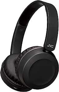 JVC HA-S48BT-B ワイヤレスヘッドホン Bluetooth対応/連続17時間再生/バスブースト機能搭載/ハンズフリー通話用マイク内蔵/フラット折りたたみ式/ブラック HA-S48BT-B