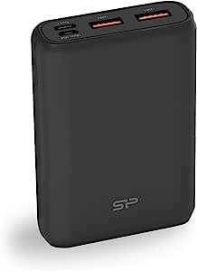 シリコンパワー 急速充電 10000mAh ブラック QC3.0/PD 大容量 モバイルバッテリー iPhone Android対応